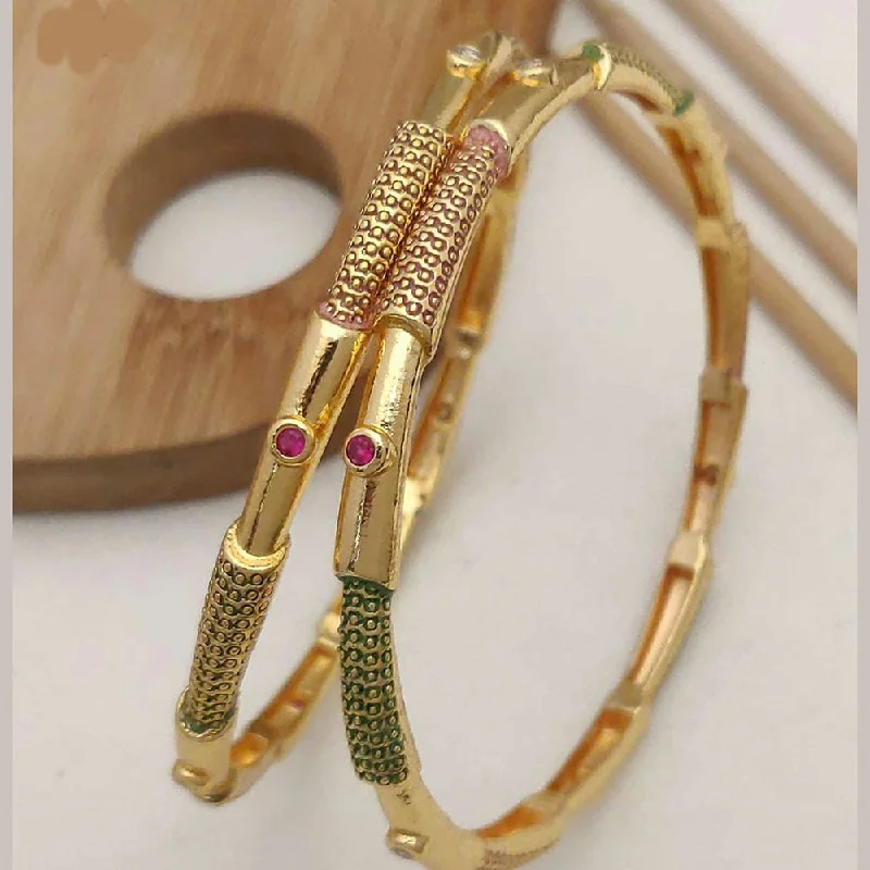 Timeless Jewelry Styles At Wallet-Friendly Prices H K Fashion Gold Plated Bangle Set