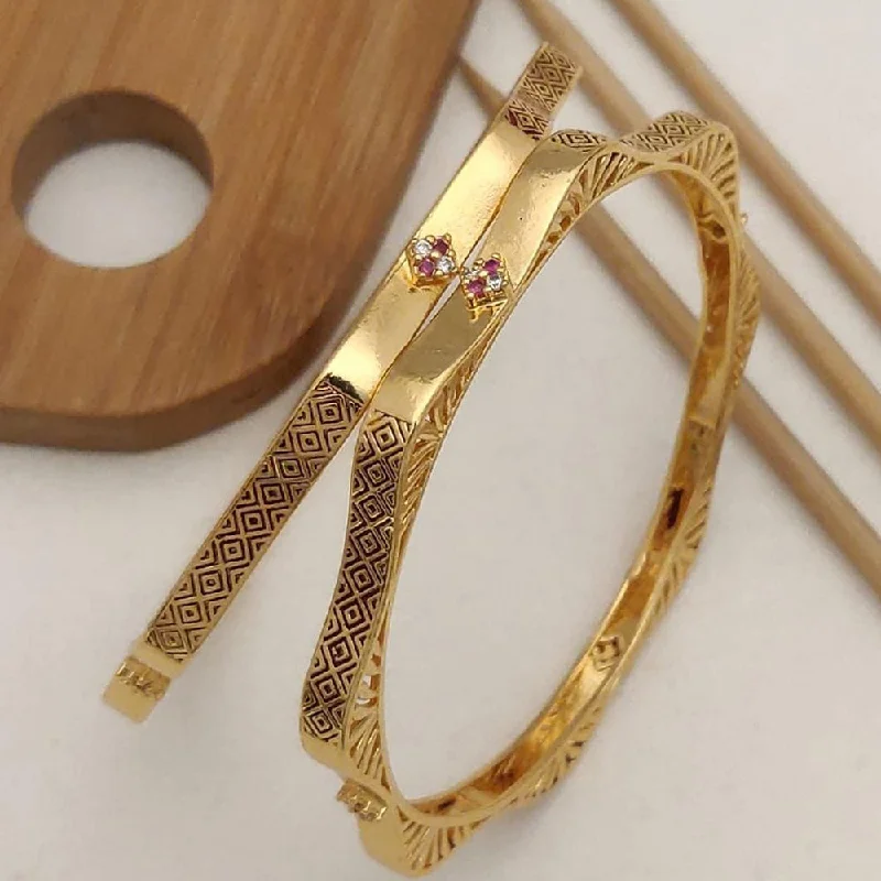 Adjustable Charm Bracelets For A Perfect Fit H K Fashion Gold Plated Bangle Set