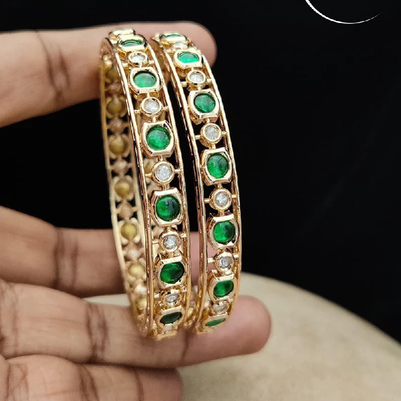 Jewelry Flash Sale – Stylish Designs At Unbeatable Rates Jewel Addiction Gold Plated Kundan Stone Bangle Set