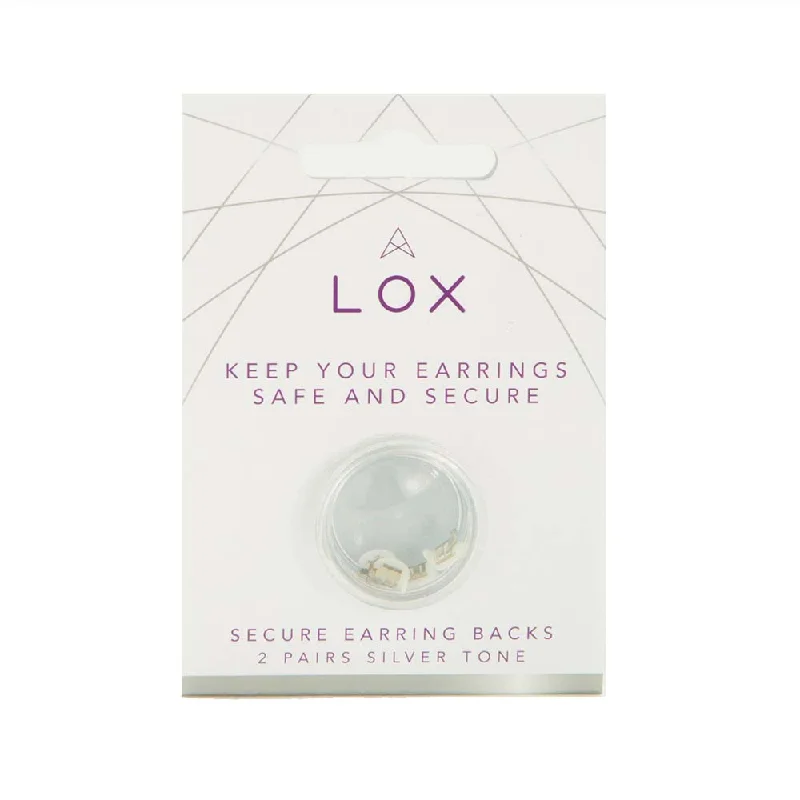 Shop Elegant Jewelry At Unbeatable Prices Lox Silver Tone Secure Earring Backs Two Pairs Pack