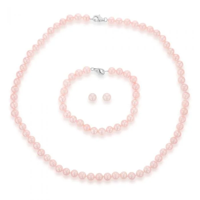 Limited-Time Jewelry Sale – Elegant Styles At Less Pink Freshwater Pearl Boxed Set with Sterling Silver Clasp