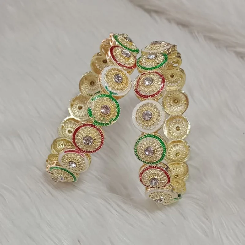 Pooja Bangles Gold Plated Bangle Set