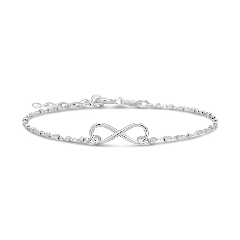 Flash Deals On Fine Jewelry – Shop Before It's Gone Sterling Silver 18.5cm Infinity Bracelet