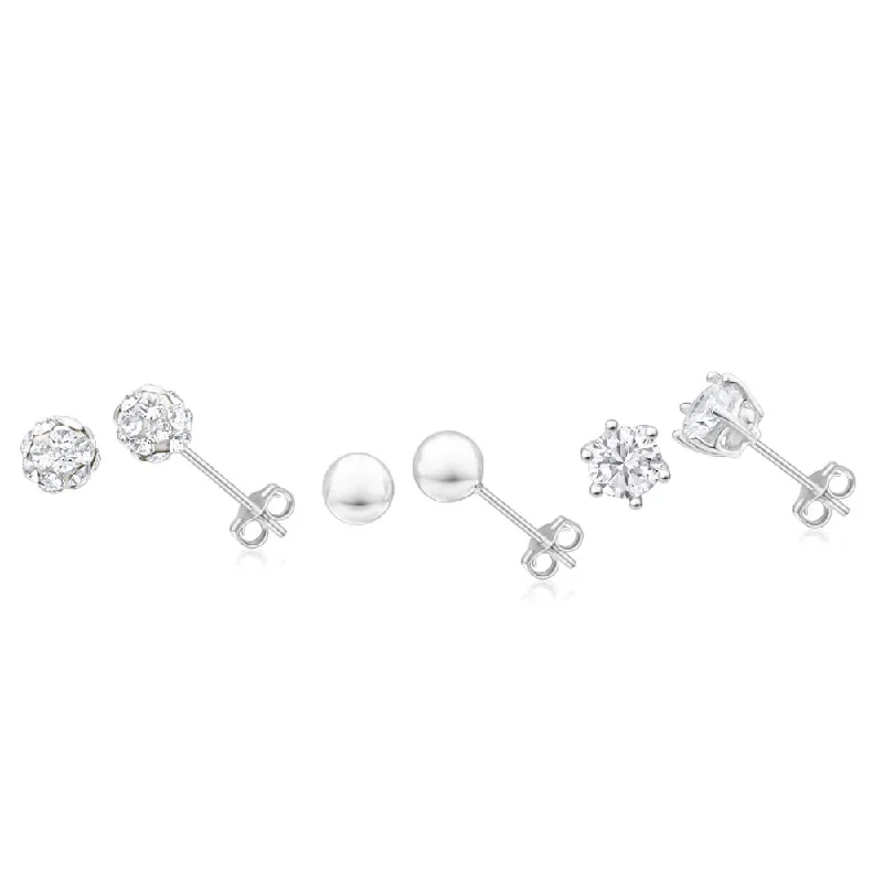 Premium Jewelry At Special Low Prices For A Limited Time Sterling Silver Crystal + Cubic Zirconia Jewellery Set