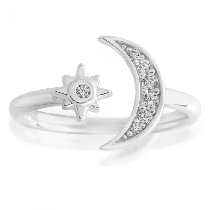 Limited-Time Offer On Premium Jewelry Collections Sterling Silver Toe Ring Crescent Moon and Star