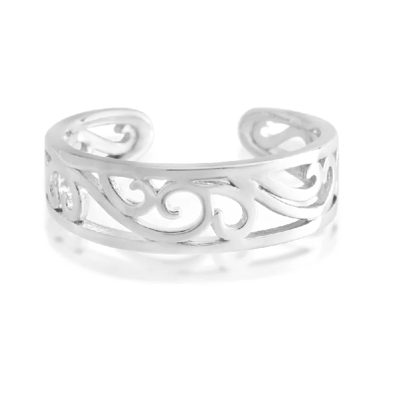 Trending Jewelry Now Available At Exclusive Prices Sterling Silver Toe Ring Filigree