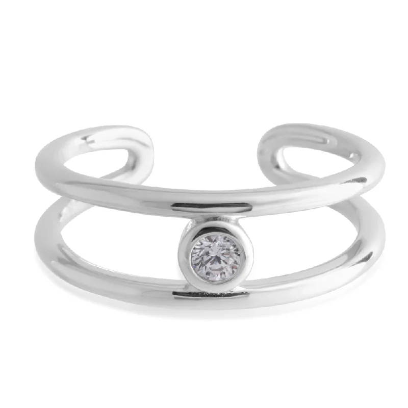 Bold And Beautiful Jewelry Now At Irresistible Prices Sterling Silver Toe Ring Solitaire Zirconia