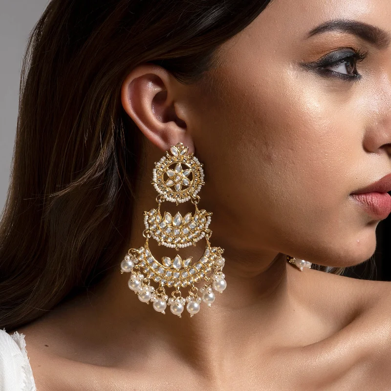 High-Quality Jewelry At A Fraction Of The Cost Teejh Eshana Pearl and Polki Earring