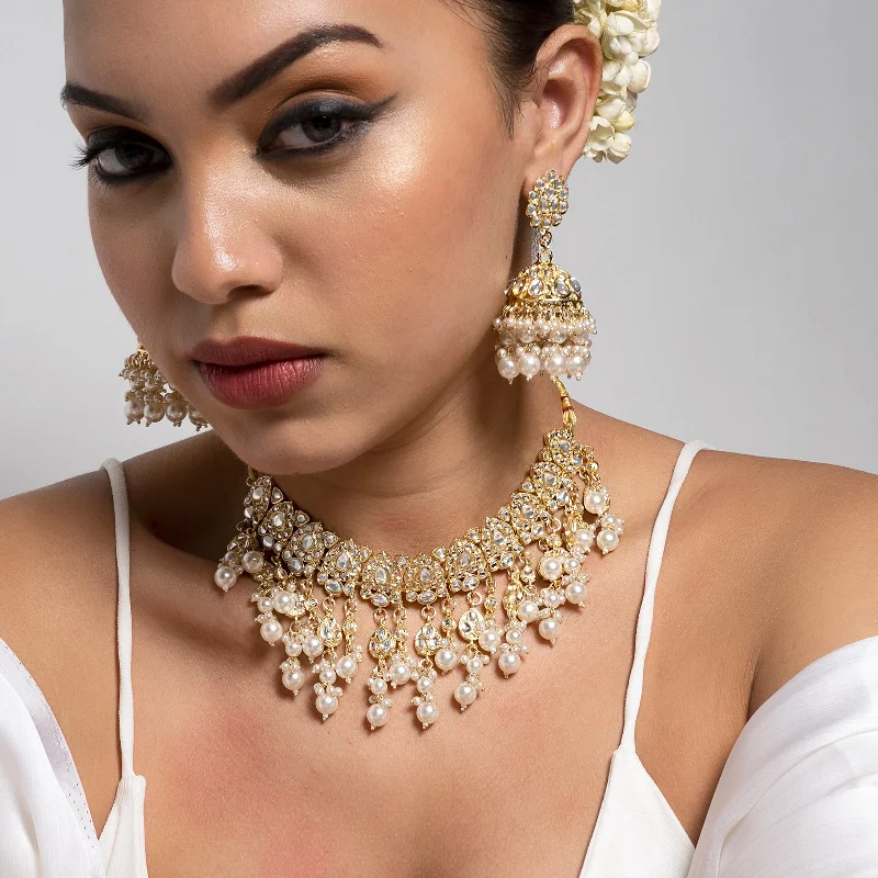 The Perfect Accessory For Less – Jewelry Sale Live Teejh Kayraa Pearl and Polki Necklace Set