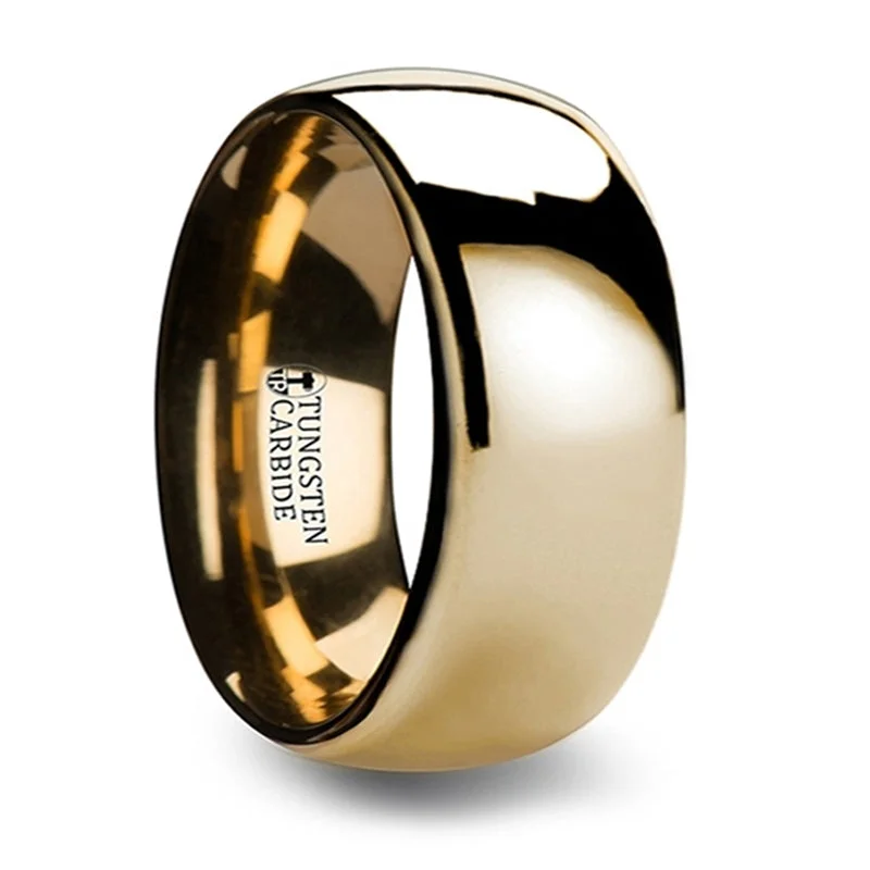 Must-Have Jewelry At Unbelievable Discounts Thorsten Oro Domed Gold Tungsten Wedding Ring (4-10mm) W1967-DPGT