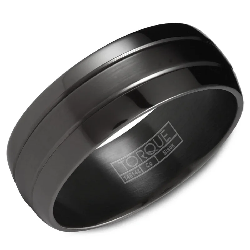 Fine Jewelry, Limited-Time Offers Available Torque Black Cobalt Collection 7MM Wedding Band with Brushed Center CBB-7018