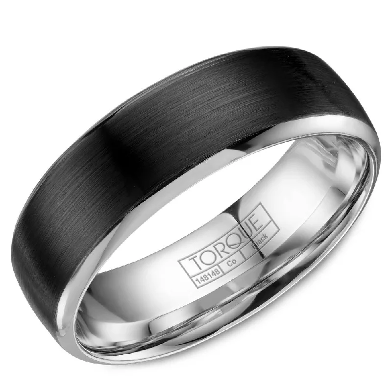 Celebrate With Sparkle – Jewelry Sale Now Live Torque Black Cobalt Collection 7MM Wedding Band with Brushed Finish CBB-7001