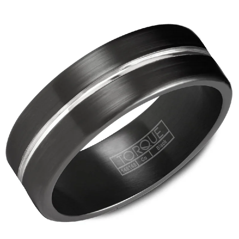 The Biggest Jewelry Sale Of The Year Is Here Torque Black Cobalt Collection 7MM Wedding Band with White Cobalt Center CBB-7014