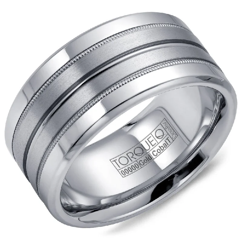 Timeless Elegance Now At Special Discounts Torque Cobalt & Gold Collection 10.5MM Wedding Band with White Gold Center CW025MW105