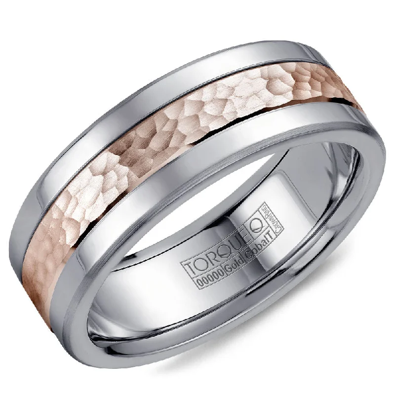 Must-Have Jewelry At Unbelievable Discounts Torque Cobalt & Gold Collection 7.5MM Wedding Band with Rose Gold Center CW005MR75